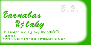 barnabas ujlaky business card